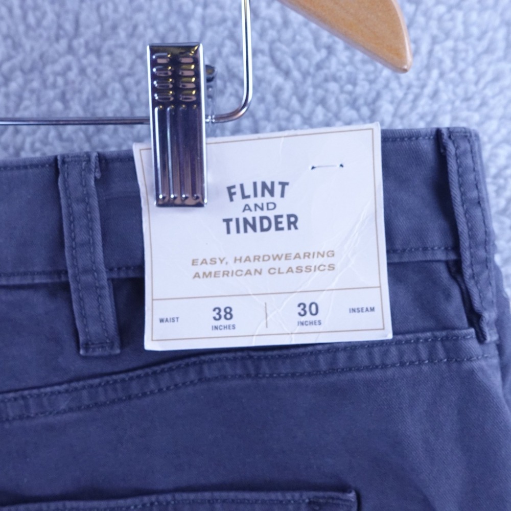 Flint and‎ Tinder 365 Pants Charcoal Grey Athletic Tapered Fit Mens 38x30 NWT - Picture 7 of 11